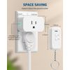 DEWENWILS Indoor Remote Control Outlet, Wireless Remote Light Switch, No Interference Remote Outlet Switch, No Wiring, 15A/1875W, 100ft RF Range, Compact Design, Programmable