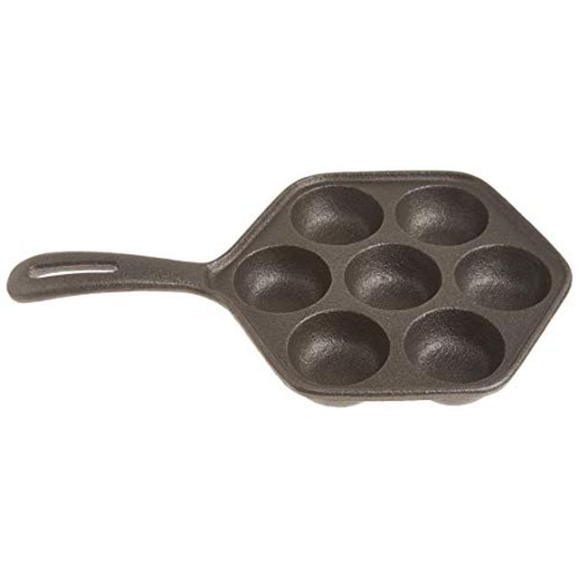 Norpro Cast Iron Danish Aebleskiver Stuffed Pancake Pan, 6.5 Inch