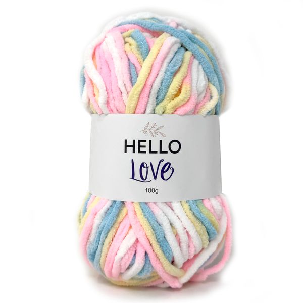 Hello Love Blanket Yarn 100g - Pastel Patch