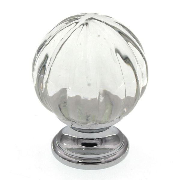 Liberty Design Facets 1 1/4" Ridge Ball Cabinet Knob Chrome Crystal P30104-CHC