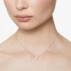 Swarovski Attract necklace, Square, White, Rhodium plated