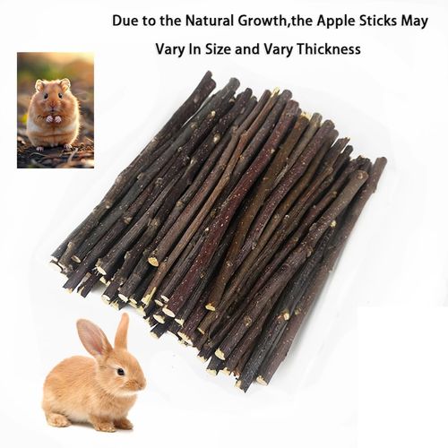 Rabbit Chew Toys 100g Apple Wood Sticks,100g Sweet Bamboo,100g Grass Rolls for Teeth Care,Natural Bunny Chewing and Treat Toys for Guinea Pigs Hamster Chinchillas Hedgehog Small Animals (300g(0.66lb))