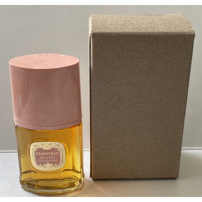 CHANTILLY SPRAY MIST CONCENTRATE 1.7OZ FOR WOMEN VINTAGE IN BROWN BOX WITH CAP