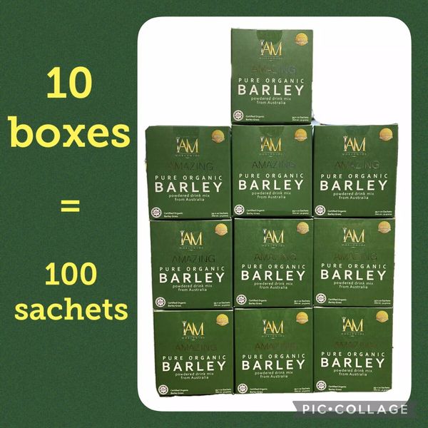 10 BOXES-Iam Worldwide Amazing Pure Organic Barley From Australia