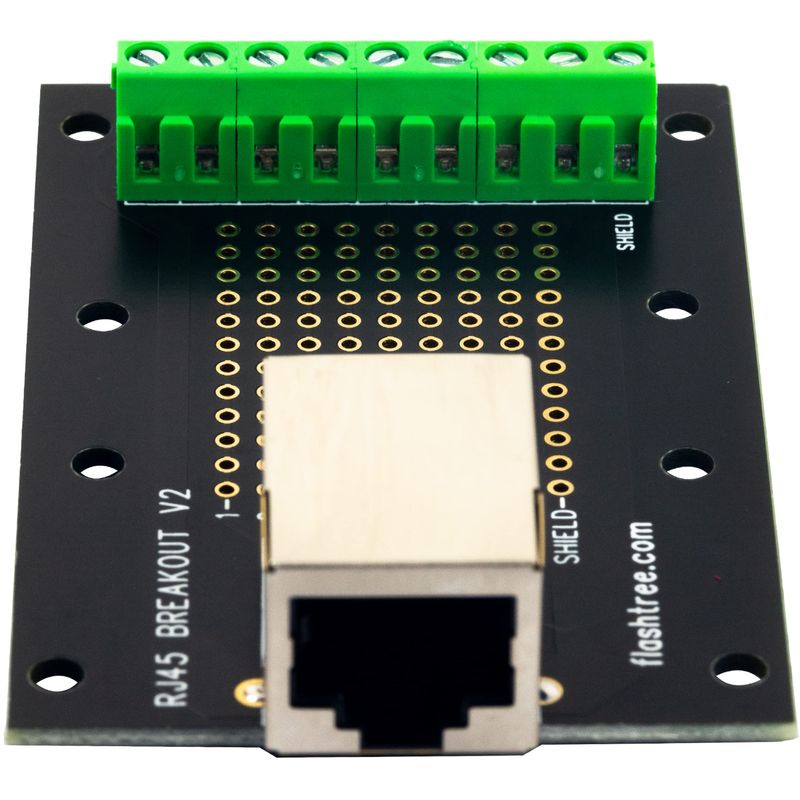 Treedix Juego De 4 Conectores RJ45 De 8 Pines  8P8C  Y Placa De Conexión Compatible Con Ethernet Dmx 512 Rs 485 Rs 422 Rs 232 Sin Ensamblar