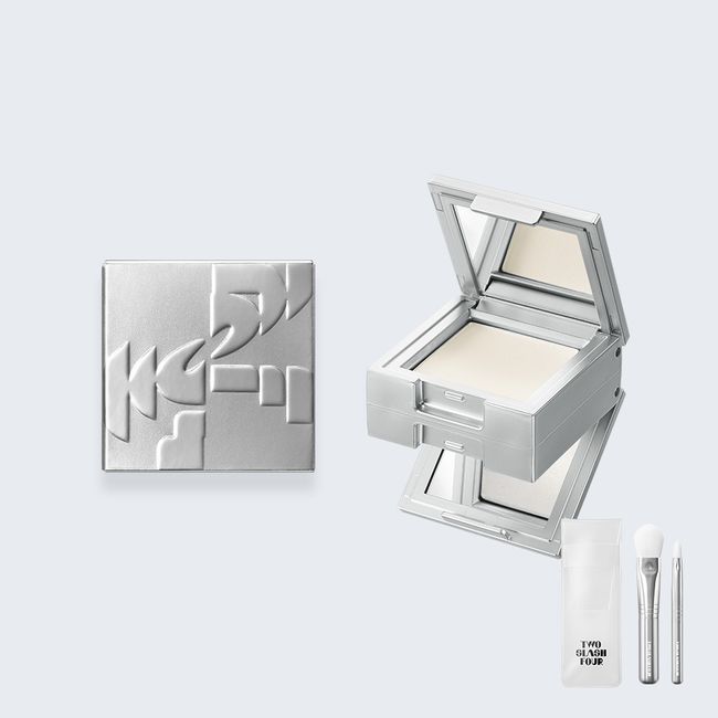 Toslashpo Strobing Face Cube White (+ 2-piece set of mini touch-up brushes)