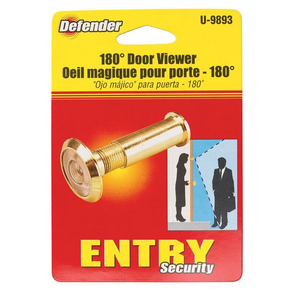 Prime-Line 0.56 in. D 180 deg Polished Brass Brass Door Viewer (Pack of 5)