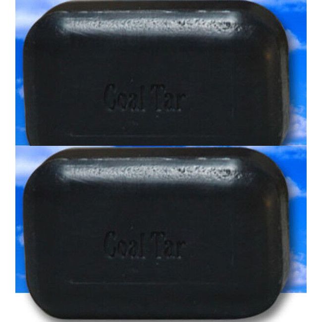 2 bars Soap Works Coal Tar Soap Bar (110g) about 4 oz per bar