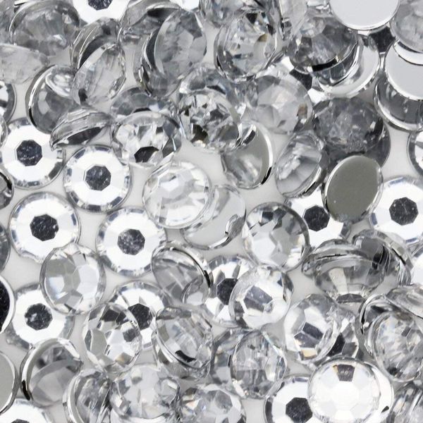 Acrylic Rhinestone Large Capacity Set (6mm Clear) Nail Stone Resin