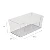 Simplify Rectangular Open Front Organizer Bin | Refrigerator Storage | Multi-Purpose | Handles | Bathroom | Desk | Cosmetics | Clear