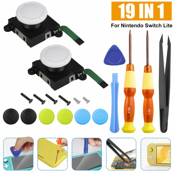For Nintendo Switch Lite 19in1 Analog Joystick Replacement Repair Tool Kit Set