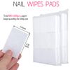 900pcs Lint Free Nail Wipes Pads with Plastic Bottle, FANDAMEI 1pcs 100ml Gel Polish Remover Pump Dispenser and 2 Packs Gel Acrylic Polish Remover Cleaner Cotton Pads, UV Gel Soak Off Clean Wipe