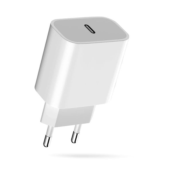 20W USB‑C Power Adapter für Apple, USBC Netzteil Stecker Schnellladegerät Ladestecker Ladegerät für iPhone 15 14 13 12 11/15 14 Pro/15 14 Pro Max/15 14 Plus /13 12 Pro Max/Mini, iPad, AirPods