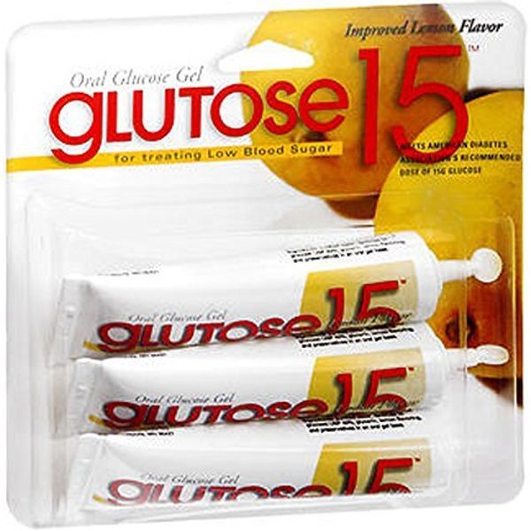 Glutose 15 - Glucose - 15 Gram Gel Lemon - 3/Pack - McK
