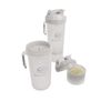 SmartShake Slim NEON WHITE 16.9 fl oz (500 ml) Multifunctional Protein Shaker
