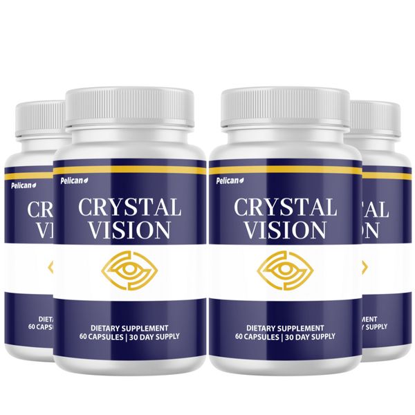 Crystal Vision- Eye Support with Lutein- 4 Bottles- 240 Capsules