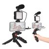 Mini Led Video Light Kit With Microphone Tripod Phone Clip For Vlogging Live ...