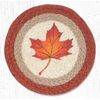 Trivets (Set of 2) Maple Leaf Braided 10 inch Jute Round Tablemats Fall Decor