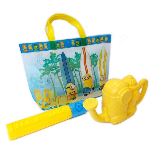 Minion Water Play Set, Watering Can, Water Gun, Beach Bag, Outdoor Play, Park, Pool