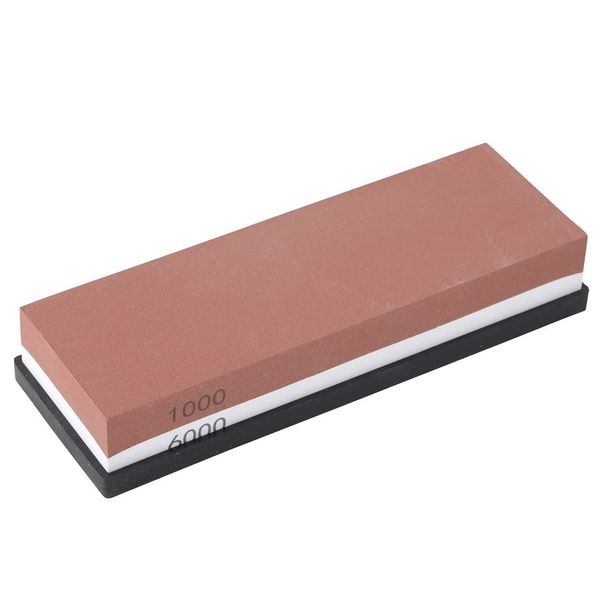 Whetstone 1000/6000 Double Sided Whetstone, Knife Sharpener, Medium Whetstone, Finishing Whetstone, Household Knife Sharpener, Non-slip Rubber Included MK-173