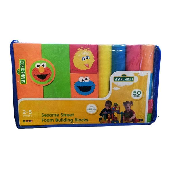 Verdes Sesame Street Foam Building Blocks - 50 Pieces