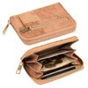 Women's Mini Cork Wallet with Zip & External Pocket, beige, OS