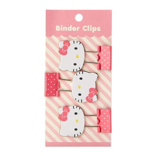 Sanrio Hello Kitty Face Shape Double Clip Pink | White