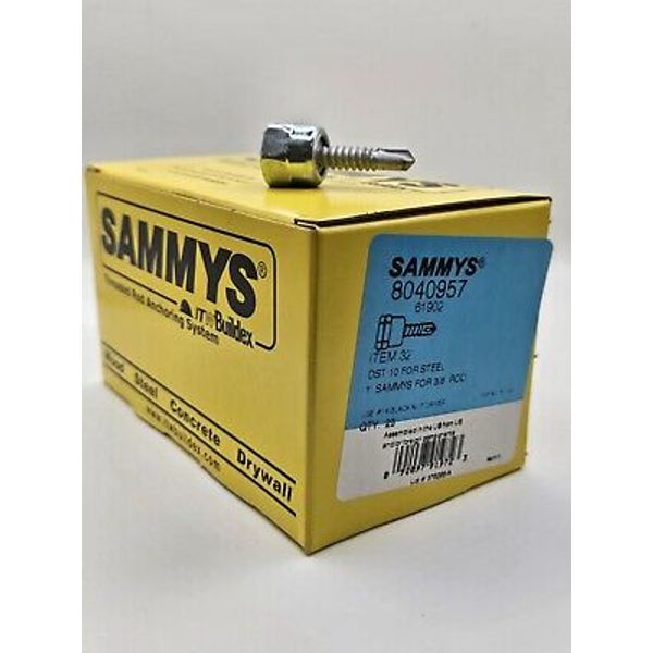 125 Count Sammys Threaded Rod Anchoring System 8040957 1" For 3/8" Rod For Steel