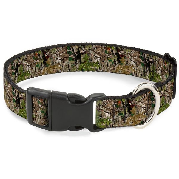 Buckle-Down 13-18" Hunting Camo Plastic Clip Collar, Wide Small