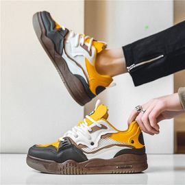 Luxury Designer Men's Skateboard Shoes Orange Platform Shoes Men