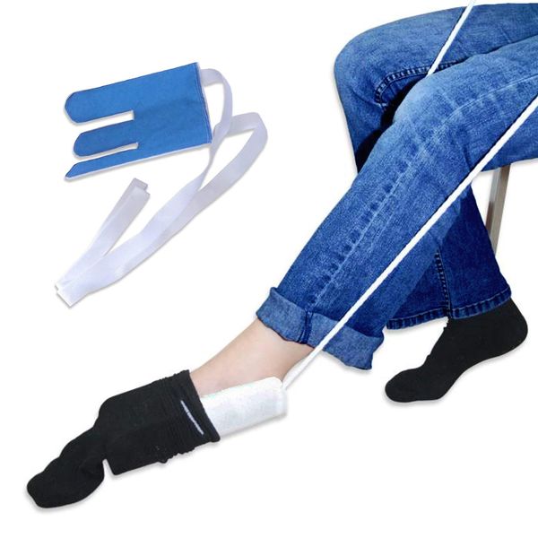 Dressing aid for socks and stockings, sock puller, sock dressing aid for elderly, disabled