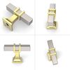 Coinkoly 10 Pack Gold and Brushed Satin Nickel Cabinet Knobs - Single Hole Drawer Knobs for Kitchen Cupboard - UK0012