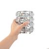 Feyarl Makeup Brush Case, Brush Stand, Crystal Brush Holder, Makeup Brush Holder, Cylindrical, Pen Holder, Silver