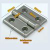 60mm*60mm*6mm Stainless Steel Door Hinges Thickened Folding Butt Hinges for Cabinet,Gate,Window,Electronics Box