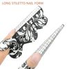 Stiletto Nail Forms for Gel Builder Acrylic Nails 100 Pieces, LEA-SHALL Extra Long Guide Stickers Nail Art Extension Tips Self-Adhesive Professional Tools for Women Girls DIY Home Salon
