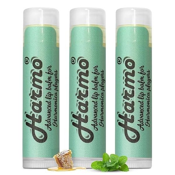 Organic Lip balm 3 pack for harmonica players, Harmonica - Free US Shipping!