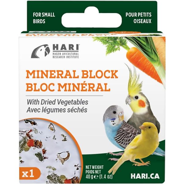 Mineral Block for Birds with Dried Vegetables, Calcium Supplement Bird Treat