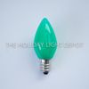 Green C7 Bulb - Opaque Green C7 LED Smooth Bulb - Retrofit - Dimmable