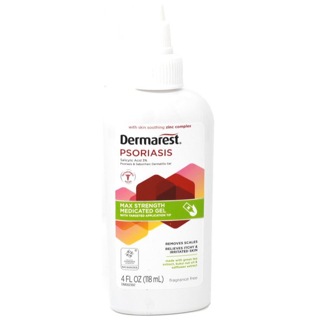 Dermarest Psoriasis Max Strength Medicated Gel, Salicylic Acid 3%, 4 Ounces