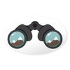 CafePress Mountain Binoculars Sticker Oval Car Bumper Sticker(10-Pack)