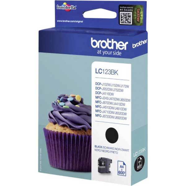 Brother Tintenpatrone LC-123BK, schwarz