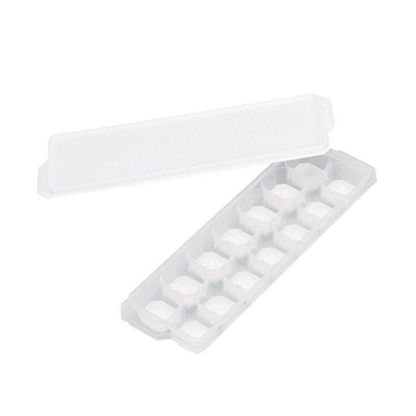 Pearl Metal D-6651 Cold Club Ice Tray, Ice Tray, With Lid, Easy Removal, Made in Japan, White