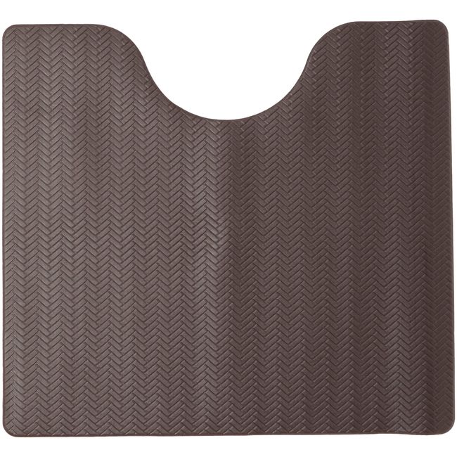 Iris Plaza Toilet Mat, Antibacterial, Odor Resistant, Mildew Resistant, Flameproof, Easy to Clean, Brown