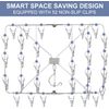 Drying Rack, 52 Clips Stainless Steel Laundry Drying Rack Folding Sock