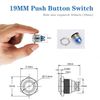 Silver 12V DC Waterproof Metal Circle Push Button Momentary Horn Switch Car/Boat