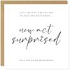 Beau Willows Let's Pretend You Had No Idea Wedding Proposal Card (Bridesmaid)
