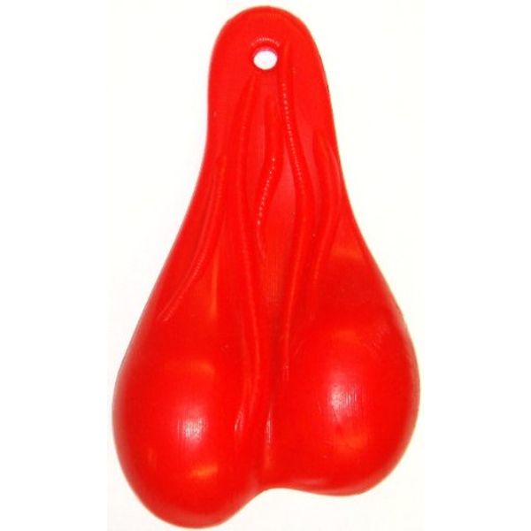 Your Nutz Biker Ball Nut 4 Inch Red Plastic Nut Keychain