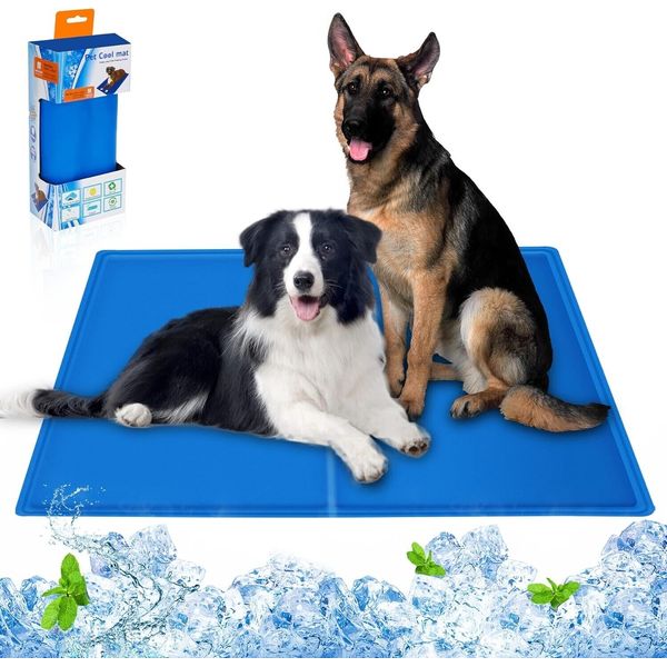 Large Dog Cooling Mat, Large Pet Cool Mat Non-Toxic Gel Self Cooling Pad.