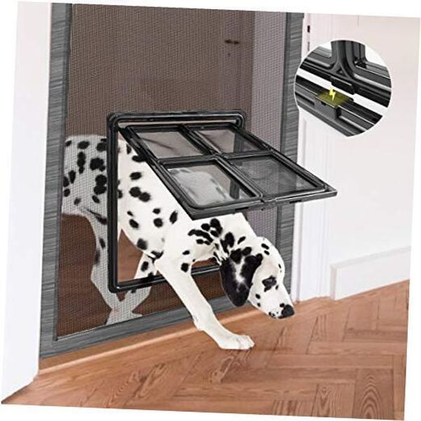 Pet Door for Screen Door Sliding Dog Screen Door Inner Size 12 12"x16" Passing