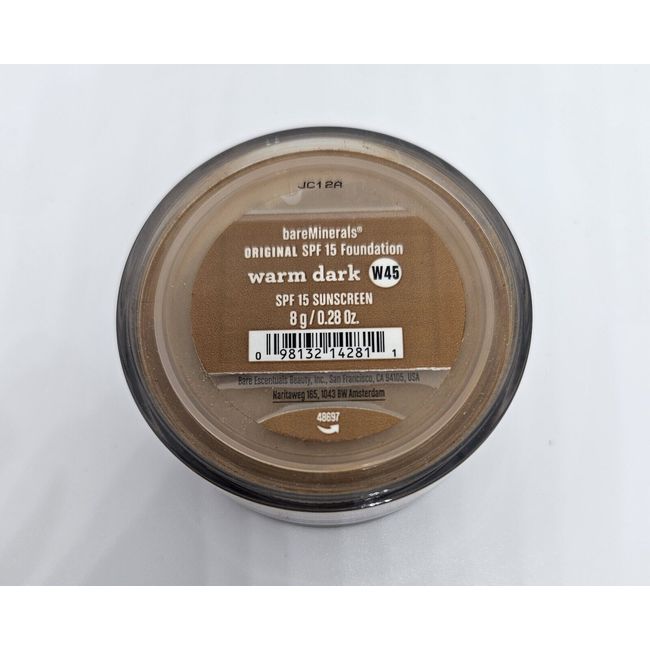 bareMinerals Loose Powder Original Foundation SPF15 - Warm Dark W45, 8g/0.28oz